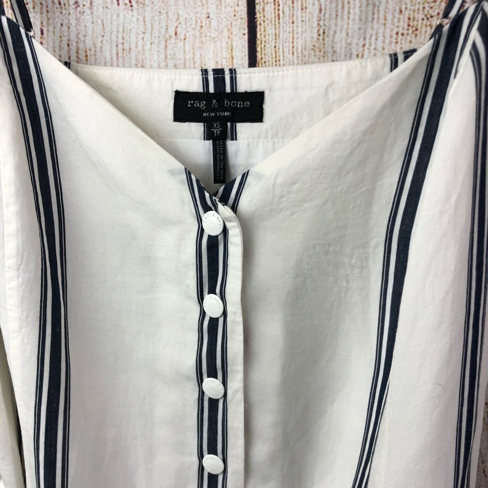 Rag And Bone Doris Stripe Button Down Dress - image 4